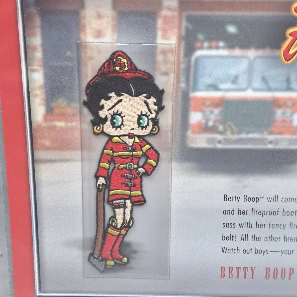 Betty Boop‎ Patch Firefighter Betty Clothing Bag Patch Collectible Vintage New